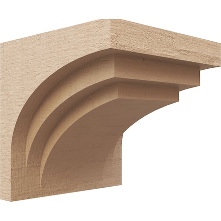 Ekena Millwork 9"W x 9"D x 9"H Wide Rockford Rough Cedar Woodgrain TimberThane Corbel, Primed Tan CORUR09X09X09ROCRCPR